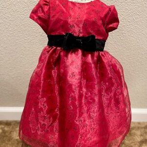Marmellata Classics Toddler Red with Black Belt Strap Girl Dress Size 3T
